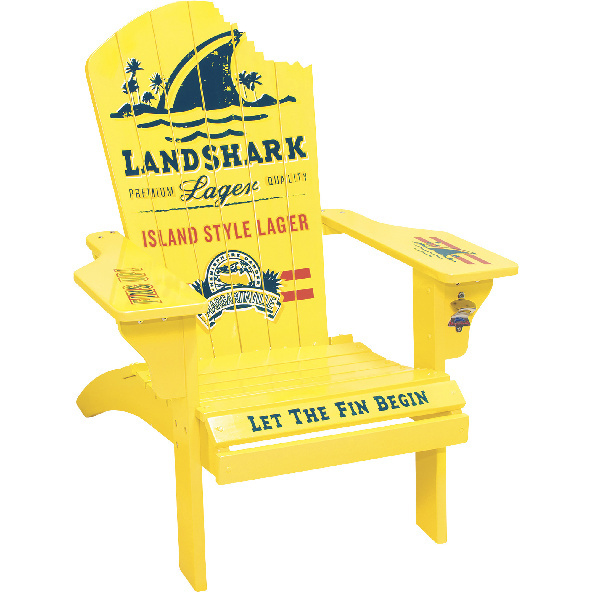 Margaritaville Wood Adirondack Chair, Landshark Lager Graphics